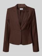 comma Blazer aus Viskose-Mix mit Leinen-Anteil in Mittelbraun, Größe 4...