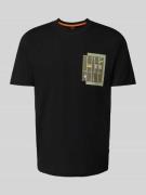 BOSS Orange Regular Fit T-Shirt aus reiner Baumwolle in Black, Größe L