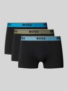 BOSS Regular Fit Trunks aus Baumwoll-Elasthan-Mix im 3er-Pack in Black...