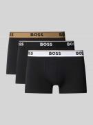 BOSS Regular Fit Trunks aus Baumwoll-Elasthan-Mix im 3er-Pack in Black...