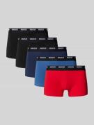 HUGO Trunks aus Baumwoll-Mix mit Logo-Stitching im 5er-Pack in Black, ...