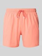 BOSS Badeshorts mit Mesh-Einsatz in Lachs, Größe L