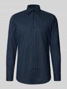 BOSS Slim Fit Hemd aus Baumwoll-Mix in Marine, Größe 38