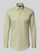 BOSS Slim Fit Businesshemd aus Baumwoll-Mix in Gruen, Größe 38
