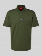 HUGO Regular Fit Poloshirt mit Label-Badge Modell 'Deabono' in Dunkelg...