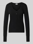 Drykorn Longsleeve mit V-Ausschnitt und Knopfleiste Modell 'KORDELIA' ...