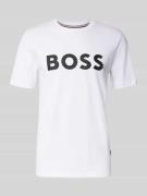 BOSS Regular Fit T-Shirt aus reiner Baumwolle in Weiss, Größe L