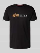 Alpha Industries T-Shirt mit Label-Print in Black, Größe L
