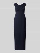 Lauren Ralph Lauren Abendkleid mit V-Ausschnitt Modell 'IRENE' in Dunk...