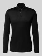 Emporio Armani Slim Fit Poloshirt mit Knopfleiste in Black, Größe L