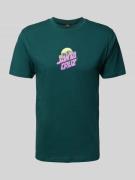 SANTA CRUZ T-Shirt mit Label-Print und Rundhalsausschnitt in Petrol, G...