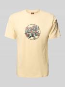 SANTA CRUZ T-Shirt mit Label-Print in Beige, Größe L