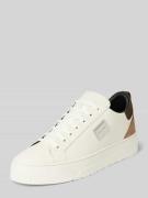 Antony Morato Ledersneaker mit Label-Applikation in Weiss, Größe 40