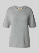 MOS MOSH Strickshirt mit Rundhalsausschnitt Modell 'Arin' in Mittelgra...