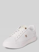 Tommy Hilfiger Low Top Sneaker aus echtem Leder in Weiss, Größe 36