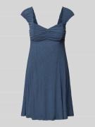 Only Tailliertes Minikleid mit Raffung Modell 'HELDA' in Jeansblau, Gr...
