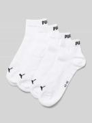 PUMA Sneakersocken mit Label-Details im 4er-Pack in Weiss, Größe 39/42