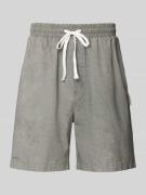 ANOTHER COTTON LAB Relaxed Fit Badeshorts mit Label-Detail in Hellgrau...