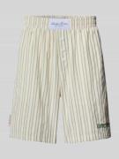 ANOTHER COTTON LAB Oversized Shorts mit Label-Patch in Hellgruen, Größ...