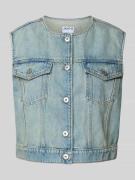 Jake*s Casual Weste in Denim-Optik in Jeansblau, Größe 34