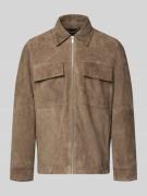 Drykorn Blouson in Leder-Optik Modell 'KOSAN' in Sand, Größe L