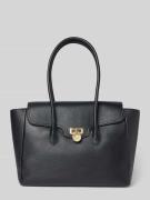 Lauren Ralph Lauren Lederhandtasche mit Label-Anhänger in Black, Größe...