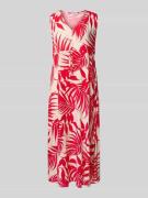 ZABAIONE Midikleid aus Viskose mit V-Ausschnitt in Rot, Größe L