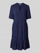 ZABAIONE Knielanges Kleid aus Viskose Modell 'Am44elia' in Marine, Grö...