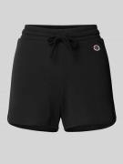 CHAMPION Sweatshorts mit Label-Detail in Black, Größe M