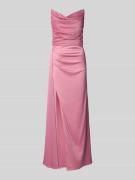 V.M. Abendkleid mit Wasserfall-Ausschnitt in Rosa, Größe 32