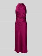 Hey Kyla Cocktailkleid mit rückseitiger Schnürung in Kirsche, Größe 38