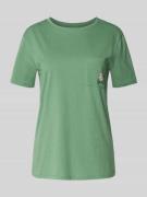 Jake*s Casual T-Shirt mit Brusttasche in Gruen, Größe M