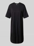 Jake*s Casual Knielanges T-Shirt-Kleid mit Rundhalsausschnitt in Black...