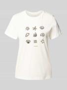 Tom Tailor Regular Fit T-Shirt aus reiner Baumwolle in Weiss, Größe L