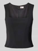 V by Vera Mont Top mit Karree-Ausschnitt in Black, Größe 40