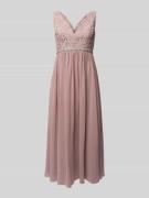 My Mascara Curves Abendkleid mit Spitzenbesatz in Mauve, Größe 48