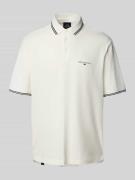 ARMANI EXCHANGE Poloshirt mit Label-Print in Weiss, Größe L