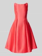 Adrianna Papell Cocktailkleid mit gelegten Falten in Pink, Größe 36