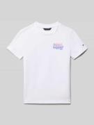 Tommy Hilfiger Teens Regular Fit T-Shirt aus reiner Baumwolle in Weiss...
