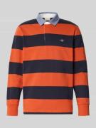 Gant Sweatshirt mit Polokragen in Orange, Größe M