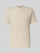 G-Star Raw T-Shirt mit Label-Stitching und Rundhalsausschnitt in Beige...
