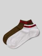 HUGO Sneakersocken mit Logo-Stitching Modell 'Tape' im 2er-Pack in Oli...