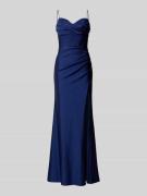 Luxuar Abendkleid mit Herz-Ausschnitt in Royal, Größe 34