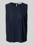 Samsøe Samsøe Blusentop mit Rundhalsausschnitt in Marine, Größe S