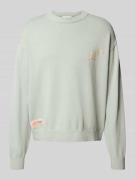 ANOTHER COTTON LAB Strickpullover mit Logo-Stitching in Hellgruen, Grö...
