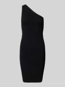 Guess Knielanges Kleid mit One-Shoulder-Träger Modell 'HELENA' in Blac...