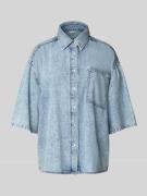 Mustang Oversized Jeansbluse mit Lyocell-Anteil und 1/2-Arm Modell 'El...