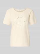 s.Oliver RED LABEL Regular Fit T-Shirt aus Baumwoll-Mix in Sand, Größe...