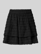 Only Ausgestellter Mini-Rock mit Rüschen Modell 'GAYLE' in Black, Größ...