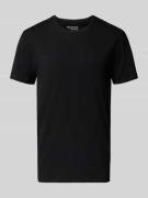 SELECTED HOMME Regular Fit T-Shirt aus Baumwoll-Mix in Black, Größe XL